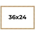 thumbnail image 1 of 36x24 Frame Beige Real Wood Picture Frame Width 1.25 inches | Interior Frame Depth 0.5 inches |, 1 of 8