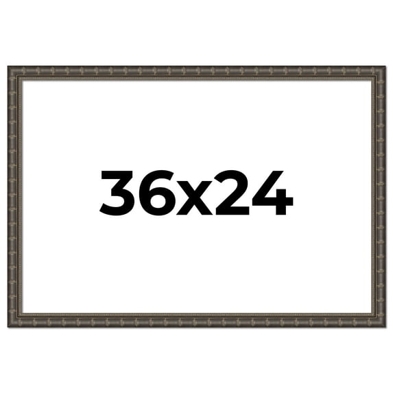 36x24 Frame Black Bamboo Solid Wood Picture Frame Width 1.5 Inches | Interior Frame Depth 0.5