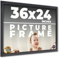 thumbnail image 1 of 36x24 Frame Black Passaggi Solid Wood Picture Frame Width 1.5 Inches | Interior Depth 0.5 Inches |, 1 of 8
