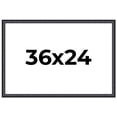 thumbnail image 1 of 36x24 Frame Black Real Wood Picture Frame Width 1.25 inches | Interior Frame Depth 0.5 inches |, 1 of 8