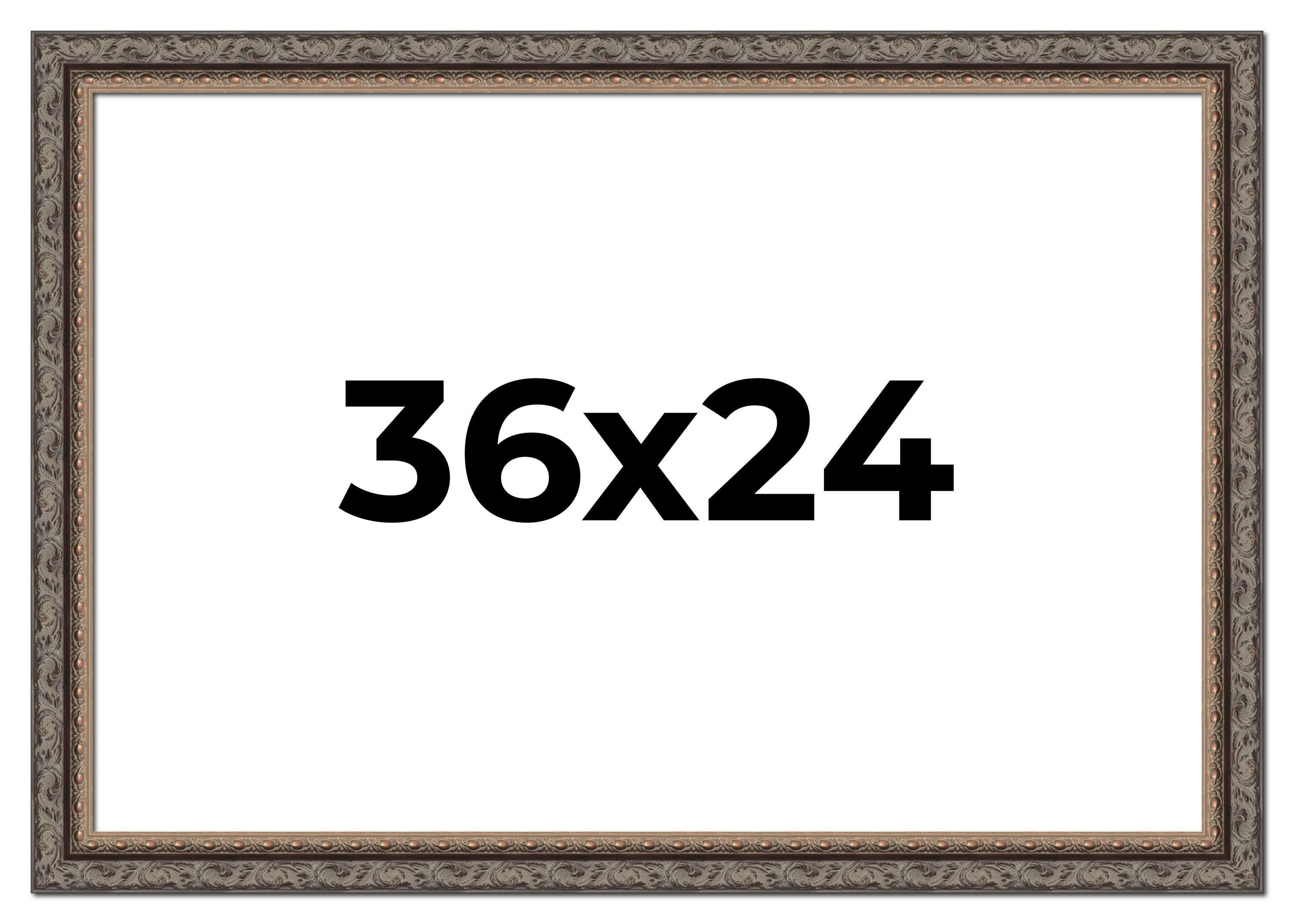 36x24 Frame Black Real Wood Picture Frame Width 2 inches | Interior ...