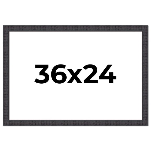 36x24 Frame Brown Rustic Solid Wood Picture Frame 1.5 Inches Wide | Interior Frame Depth 0.5 Inches