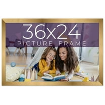 36x24 Frame Gold Bronze Solid Wood Picture Frame Width 0.75 Inches | Interior Frame Depth 0.5