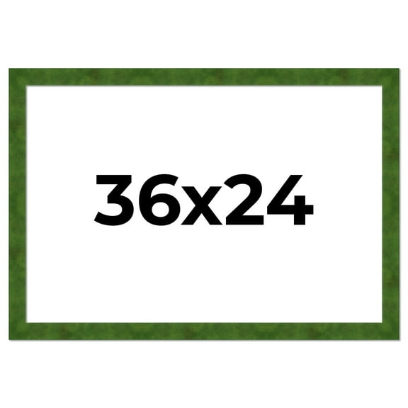 36x24 Frame Green Burl Solid Wood Picture Frame | 1.75 Inches Moulding Width | Interior Frame Depth