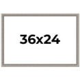 thumbnail image 1 of 36x24 Frame Grey Real Wood Picture Frame Width 1.25 inches | Interior Frame Depth 0.5 inches | Hans, 1 of 8