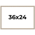 thumbnail image 1 of 36x24 Frame Grey Solid Wood Picture Frame Width 1 Inches | Interior Frame Depth 0.5 Inches |, 1 of 8