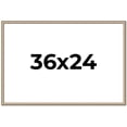 thumbnail image 1 of 36x24 Frame Silver Real Wood Picture Frame Width 0.75 Inches | Interior Frame Depth 0.5 Inches |, 1 of 8