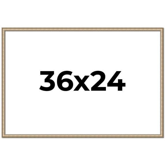 36x24 Frame Silver Real Wood Picture Frame Width 0.75 Inches | Interior Frame Depth 0.5 Inches |