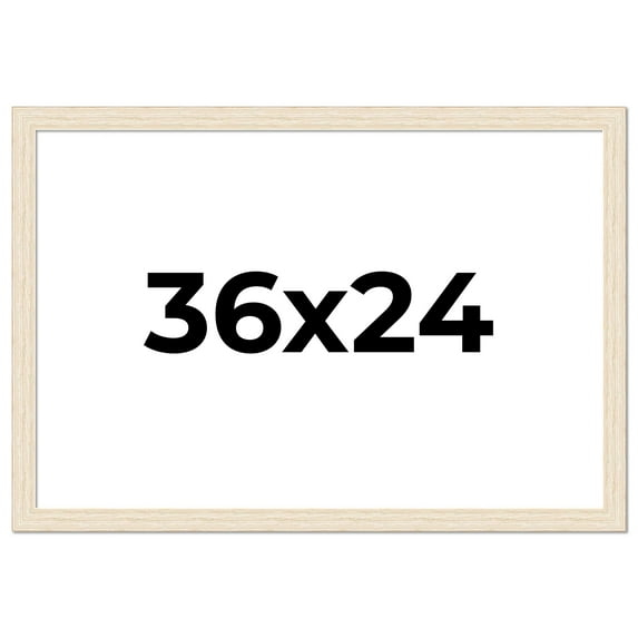 36x24 Frame White Real Wood Picture Frame Width 1.5 inches | Interior Frame Depth 0.5 inches | Barn
