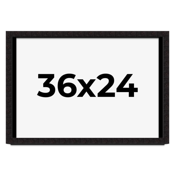 36x24 Shadow Box Black Solid Wood Display Picture Frame | 1 Inch Rabbet Depth | | 1.375 Inch