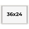 thumbnail image 1 of 36x24 Shadow Box Silver Brushed Striped Display Frame | 1.625 Inches Deep | 1 Inch Moulding Width |, 1 of 8