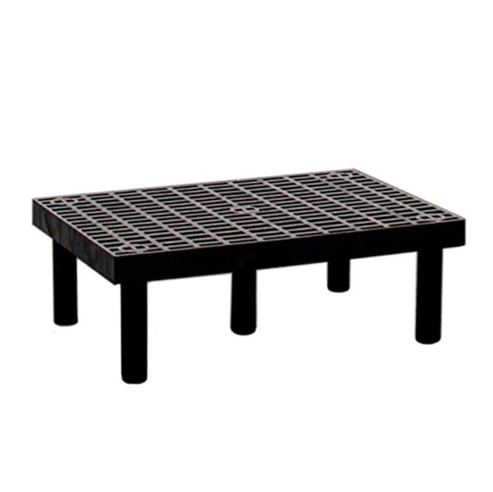 36x24 Solid Top Dunnage Rack, Black, High Density Polyethylene ...