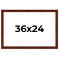 thumbnail image 1 of 36x24 Walnut Brown Veneer Real Wood Picture Frame Width 1.75 inches | Interior Frame Depth 0.5, 1 of 8