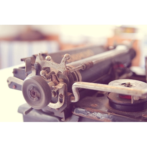 36x24 in Photographic Print Poster Typewriter Old Old typewriter Vintage Iron Metal