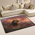 thumbnail image 1 of 36x24in Area Rug Machine Washable Floor Mats Skid-Resistant Backing Carpet for Home Kitchen Bedroom Majestic Powerful Lion, 1 of 7