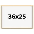 thumbnail image 1 of 36x25 Frame Beige Real Wood Picture Frame Width 0.75 inches | Interior Frame Depth 0.5 inches |, 1 of 8