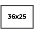 thumbnail image 1 of 36x25 Frame Black Real Wood Picture Frame Width 1.25 inches | Interior Frame Depth 0.5 inches |, 1 of 8