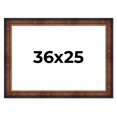 thumbnail image 1 of 36x25 Frame Brown Walnut Gold Ornate Trim Solid Wood Plein Air Picture Frame | 3 Inch Moulding, 1 of 8