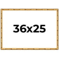 thumbnail image 1 of 36x25 Frame Gold Bamboo Solid Wood Picture Frame | 1 Inch Moulding Width | Interior Frame Depth, 1 of 8