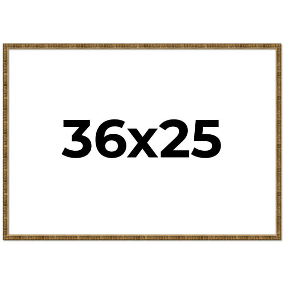 36x25 Frame Gold Kingsley Distressed Solid Wood Picture Frame Width 0.75 Inches | Interior Frame