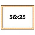 thumbnail image 1 of 36x25 Frame Gold Plein Aire Solid Wood Picture Frame Width 2 Inches | Interior Frame Depth 0.5, 1 of 8