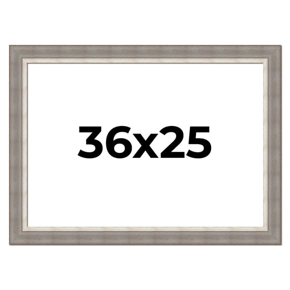 36x25 Frame Grey Real Wood Picture Frame Width 2.75 Inches | Interior Frame Depth 0.5 Inches |