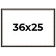thumbnail image 1 of 36x25 Frame Silver Real Wood Picture Frame Width 1.25 Inches | Interior Frame Depth 0.75 Inches |, 1 of 8