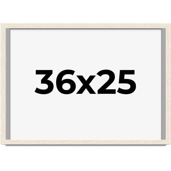 36x25 Shadow Box White Rustic Wood Shadow Box with White Acid-Free Backing, UV Acrylic & Hanging