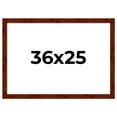 thumbnail image 1 of 36x25 Walnut Brown Veneer Real Wood Picture Frame Width 1.75 inches | Interior Frame Depth 0.5, 1 of 8