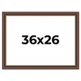 thumbnail image 1 of 36x26 Copper and Brown Real Wood Picture Frame Width 2 inches | Interior Frame Depth 0.5 inches |, 1 of 8