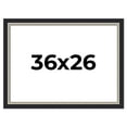thumbnail image 1 of 36x26 Frame Black Real Wood Picture Frame Width 2.25 Inches | Interior Frame Depth 0.5 Inches |, 1 of 8