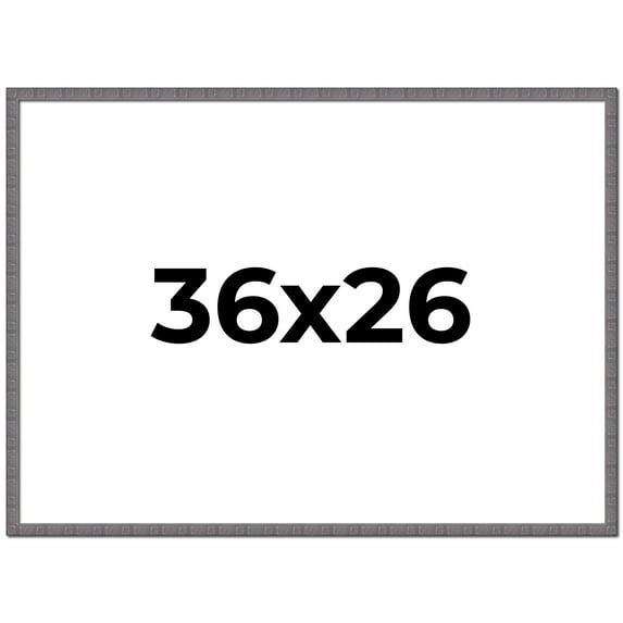 36x26 Frame Blue Kingsley Pewter Solid Wood Picture Frame Width 0.75 Inches |Interior Depth 0.5