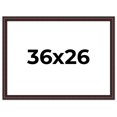 thumbnail image 1 of 36x26 Frame Brown Round Mahogany Solid Wood Picture Frame | 1.625 Inch Moulding Width | with UV, 1 of 8