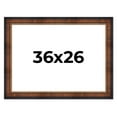 thumbnail image 1 of 36x26 Frame Brown Walnut Gold Ornate Trim Solid Wood Plein Air Picture Frame | 3 Inch Moulding, 1 of 8