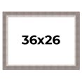 thumbnail image 1 of 36x26 Frame Grey Real Wood Picture Frame Width 2.75 Inches | Interior Frame Depth 0.5 Inches |, 1 of 8