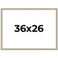 thumbnail image 1 of 36x26 Frame Grey Solid Wood Picture Frame Width 1 Inches | Interior Frame Depth 0.5 Inches |, 1 of 8