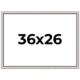 thumbnail image 1 of 36x26 Frame Silver Real Wood Picture Frame Width 1.25 Inches | Interior Frame Depth 0.5 Inches |, 1 of 8