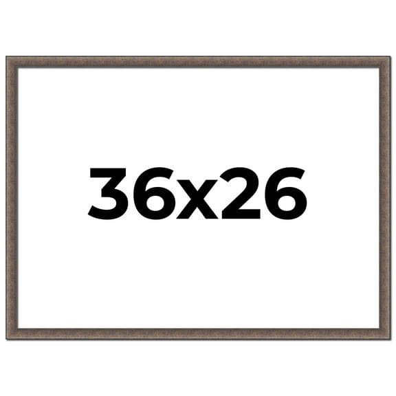 36x26 Frame Silver Real Wood Picture Frame Width 1.25 Inches | Interior Frame Depth 0.5 Inches |