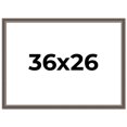 thumbnail image 1 of 36x26 Frame Silver Real Wood Picture Frame Width 1.25 Inches | Interior Frame Depth 0.5 Inches |, 1 of 8