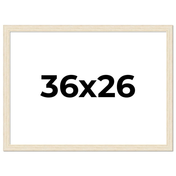 36x26 Frame White Real Wood Picture Frame Width 1.5 inches | Interior Frame Depth 0.5 inches | Barn