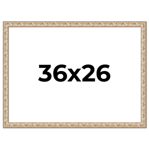 36x26 Frame White Real Wood Picture Frame Width 1.5 inches | Interior Frame Depth 0.5 inches |