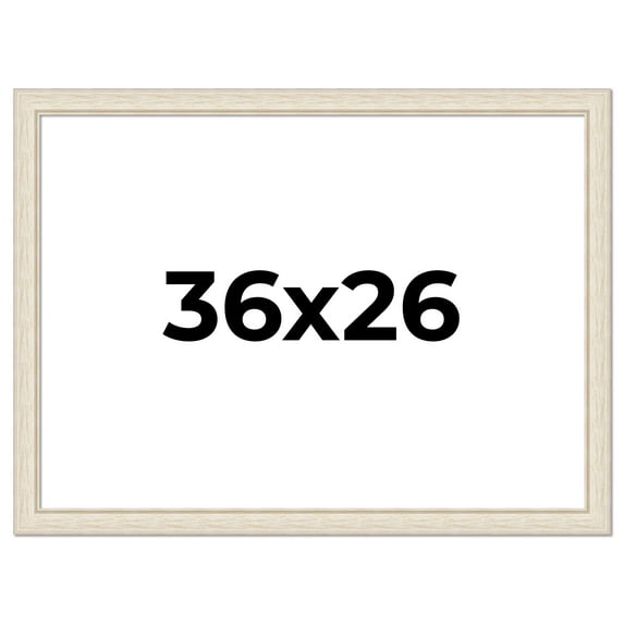 36x26 Frame White Real Wood Picture Frame Width 1.75 inches | Interior Frame Depth 0.5 inches |