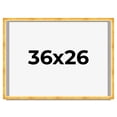 thumbnail image 1 of 36x26 Shadow Box Frame Gold | 1.625 Inches Deep Real Wood Traditional Shadowbox Display Frame | UV, 1 of 5