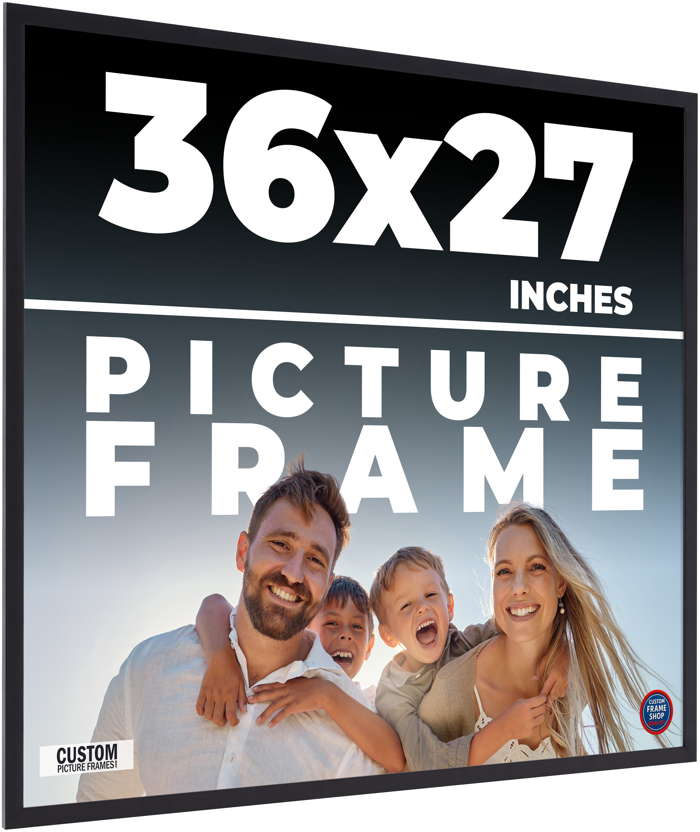 Walmart Handcrafted 36x27 Black Wood Picture Frame | UV Resistant ...