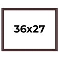 thumbnail image 1 of 36x27 Frame Brown Round Mahogany Solid Wood Picture Frame | 1.625 Inch Moulding Width | with UV, 1 of 8