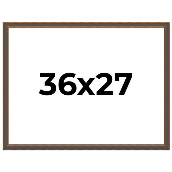 36x27 Frame Golden Caramel Solid Wood Bronze Picture Frame | 1.25 Inch Moulding Width | 0.5 Inch