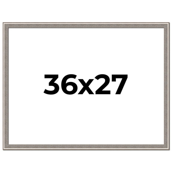 36x27 Frame Grey Real Wood Picture Frame Width 1.25 inches | Interior Frame Depth 0.5 inches | Hans