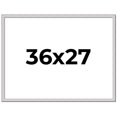 thumbnail image 1 of 36x27 Frame Silver Inner Slope Bevel Picture Frame | 1 Inch Moulding Width | 0.75 Inch Rabbet Depth, 1 of 8