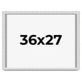 thumbnail image 1 of 36x27 Shadow Box Frame Silver | 1.625 Inches Deep Real Wood Contemporary Shadowbox Display Frame |, 1 of 7