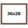 thumbnail image 1 of 36x28 Copper and Brown Real Wood Picture Frame Width 2 inches | Interior Frame Depth 0.5 inches |, 1 of 8